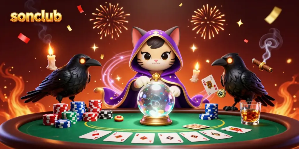 Experience endless gaming possibilities with sonclub's vibrant 3D casino illustration, showcasing excitement and strategy.