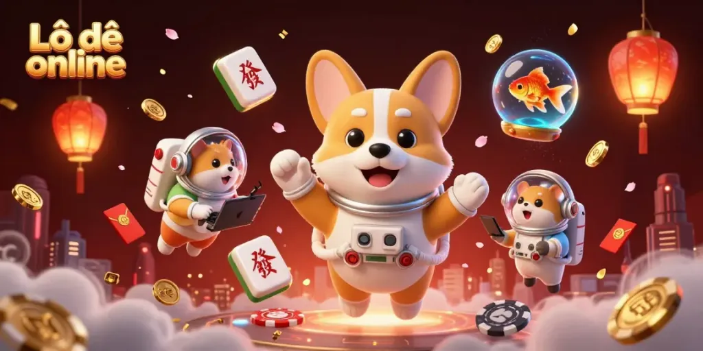 Navigate the thrilling Lô đề online universe with cartoon characters in a vibrant casino setting.