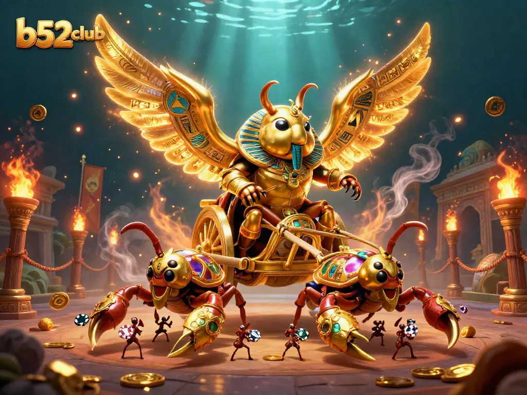 Experience thrilling gameplay with b52club's captivating 3D casino illustration packed with vibrant details.