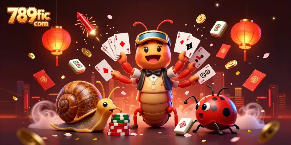 Join the excitement at 789fic com with vibrant casino scenes featuring dynamic characters and games.
