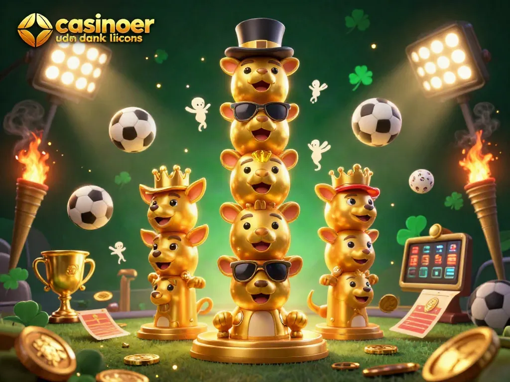 Engage in thrilling gameplay at casinoer uden dansk licens with vibrant animated characters and sports elements.